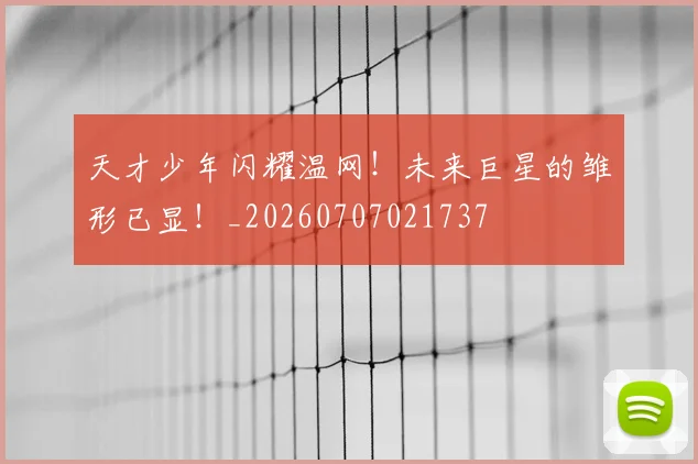 天才少年闪耀温网！未来巨星的雏形已显！_20260707021737